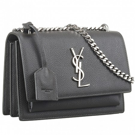 Saint Laurent Sunset Grey Leather Bag 18927385
