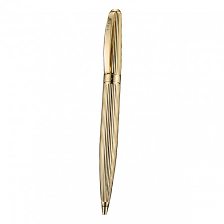 Christian Dior Vertically Grooved Gold Ballpoint Pen  622747