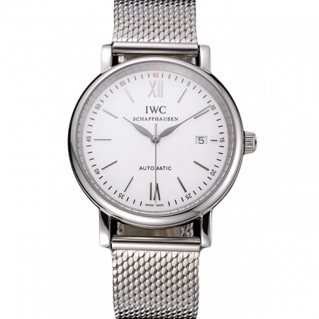 Swiss IWC Portofino Stainless Steel Case White Dial Steel Bracelet  622670