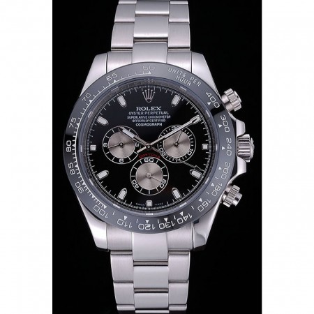 Rolex Cosmograph Daytona Black Dial Stainless Steel Bracelet  622543