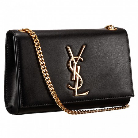 Saint Laurent Medium Monogram Satchel Black