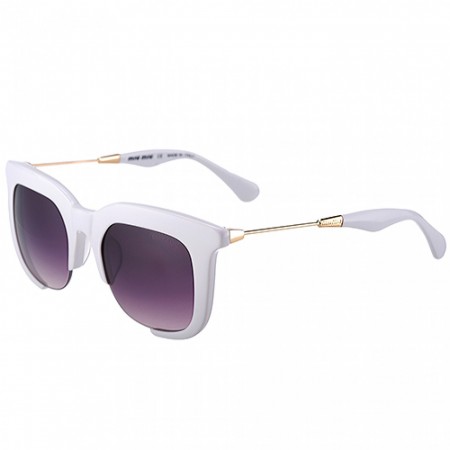 Miu Miu Square White Frames Sunglasses 307882