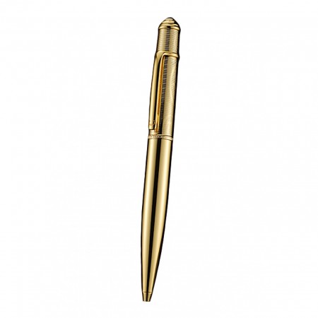 Cartier Upper Body Engraved Gold Ballpoint Pen  622775