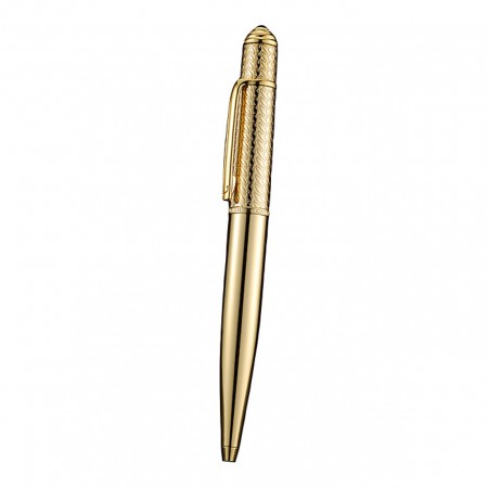 Cartier Gold Embossed Upper Body Gold Ballpoint Pen  622762