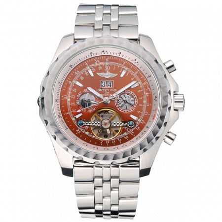 Breitling Bentley Mulliner Tourbillon Brown Dial Stainless Steel Case And Bracelet  622733