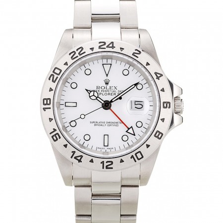 Rolex Explorer Stainless Steel Bezel White Dial