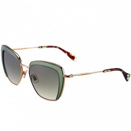 Miu Miu Square Double Frames Light Green Sunglasses 307892