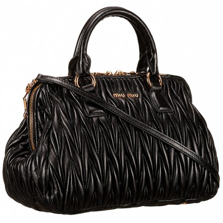 Miu Miu Matelasse Doctor Black Bag