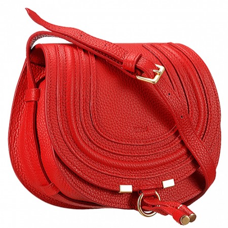Chloe Marcie Flap Small Shoulder Bag Red