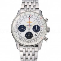 Swiss Breitling Navitimer White Dial Stainless Steel Bracelet  622441