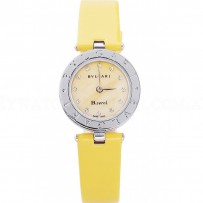 Bvlgari B.ZERO1 25mm Yellow Dial Stainless Steel Case And Bezel Yellow Leather Bracelet