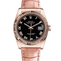 AAA Replica Rolex Datejust 36mm Everose Gold Midsize Watch 116135-0059