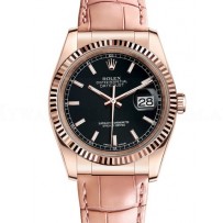 AAA Replica Rolex Datejust 36mm Everose Gold Midsize Watch 116135-0066