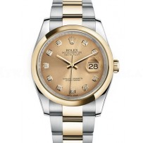 AAA Replica Rolex Datejust 36mm Stainless Steel and Yellow Gold Midsize Watch 116203-0130