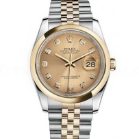 AAA Replica Rolex Datejust 36mm Stainless Steel and Yellow Gold Midsize Watch 116203-0140