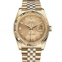 AAA Replica Rolex Datejust 36mm Yellow Gold Midsize Watch 116238-0061