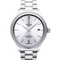 AAA Replica Tudor Style 38mm Silver Dial Steel Strap Mens Watch 12500
