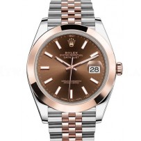 AAA Replica Rolex Datejust 41mm Stainless Steel and Everose Gold Mens Watch 126301-0002