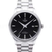 AAA Replica Tudor Style 41mm Black Dial Steel Strap Mens Watch 12700-2