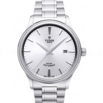 AAA Replica Tudor Style 41mm Silver Dial Steel Strap Mens Watch 12700-1