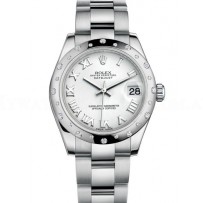 AAA Replica Rolex Datejust 31mm Stainless Steel White Roman Oyster Ladies Watch 178344-0028