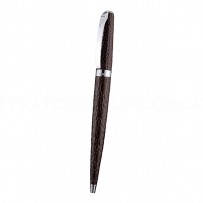 Christian Dior Silver Rimmed Fully Embossed Brown Ballpoint Pen  622731