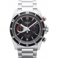AAA Replica Tudor Grantour Chrono Fly Back Black Dial Steel Strap Mens Watch 20550N-95730black