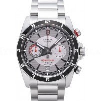 AAA Replica Tudor Grantour Chrono Fly Back Grey Dial Steel Strap Mens Watch 20550N-3