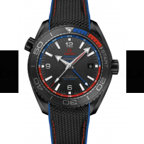 AAA Replica Omega Seamaster Planet Ocean 600m Co-Axial Master Chronometer GMT ETNZ Deep Black Mens Watch 215.92.46.22.01.004
