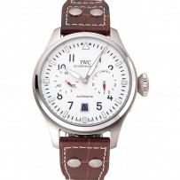 IWC Big Pilot Top Gun 7 Day White Dial Black Leather Bracelet