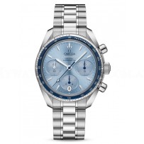 AAA Replica Omega Speedmaster 38mm Co-Axial Blue Dail Watches 324.30.38.50.03.001
