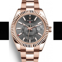 AAA Replica Rolex Sky-Dweller GMT Rose Gold Mens Watch 326935-0007