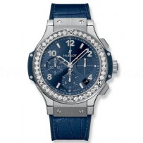 AAA Replica Hublot Big Bang Steel Blue Diamonds Mens Watch 341.SX.7170.LR.1204