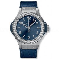 AAA Replica Hublot Big Bang Steel Blue Diamonds Ladies Watch 361.SX.7170.LR.1204