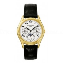 AAA Replica Patek Philippe Perpetual Calendar Yellow Gold Painted Roman Watch 3940J-025