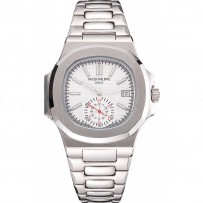 Patek Philippe Nautilus White Dial Stainless Steel Case And Bracelet