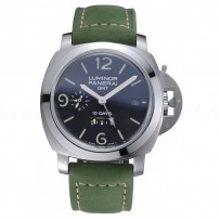 Panerai Luminor GMT Stainless Steel Bezel Green Leather Bracelet  622318