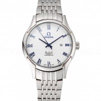 Omega De Ville White Dial Blue Numerals Stainless Steel Case And Bracelet 1453787