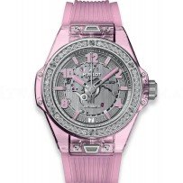 AAA Replica Hublot Big Bang One Click Pink Sapphire Diamonds Watch 465.JP.4802.RT.1204