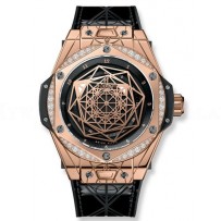 AAA Replica Hublot Big Bang Sang Bleu King Gold Diamonds Watch 465.OS.1118.VR.1204.MXM17