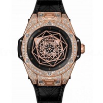 AAA Replica Hublot Big Bang Sang Bleu King Gold Pave Watch 465.OS.1118.VR.1704.MXM18