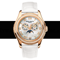 AAA Replica Patek Philippe Annual Calendar Rose Gold Diamond Mother of Pearl Watch 4936R-001