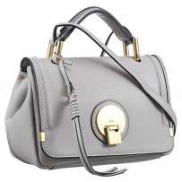 Chloe Indy Grey Leather Double Carry Bag 18927079