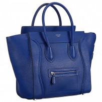 Celine Mini Luggage Royal Blue Silver Hardware 18926737