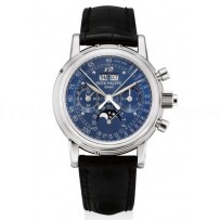 AAA Replica Patek Philippe Perpetual Calendar Split Seconds Chronograph Blue Eric Clapton Watch 5004P-064