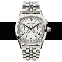 AAA Replica Patek Philippe Split-Seconds Chronograph Stainless Steel Silver Bracelet Watch 5950/1A-001