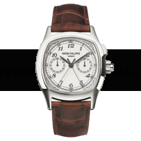 AAA Replica Patek Philippe Split-Seconds Chronograph Stainless Steel Silver Watch 5950A-001