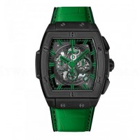 AAA Replica Hublot Spirit Of Big Bang All Black Green Alligator Leather Watch 601.CG.0190.LR