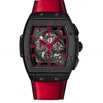 AAA Replica Hublot Spirit Of Big Bang All Black Red Alligator Leather Watch 601.CR.0130.LR