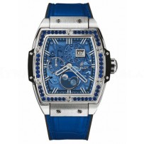 AAA Replica Hublot Spirit Of Big Bang Moonphase Titanium Dark Blue Watch 647.NX.5171.LR.1201